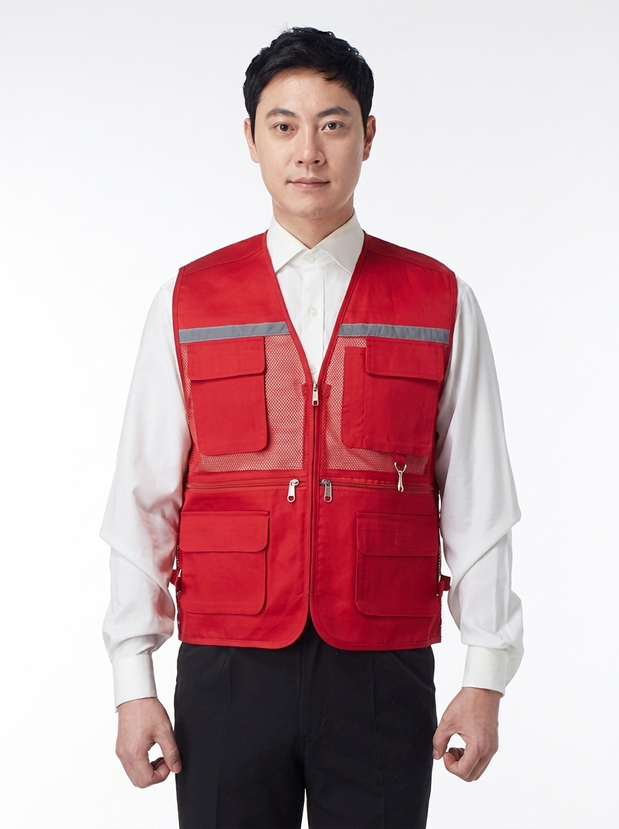 야광띠 작업조끼 이미지 1